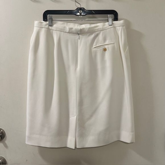 Jones New York Womens Off White Skirt Suit Set Long Sleeve Office Attire Sz 16 - Picture 4 of 14